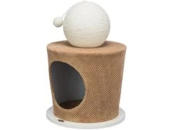 Trixie Kuschelhöhle mit Kratzball, Ø 36 x 50 cm, Taupe -Katzenwelt Verkaufsgeschäft 230124188 xxl