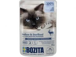 Bozita Nassfutter Pouch Häppchen in Sauce, Rentier, 85 g