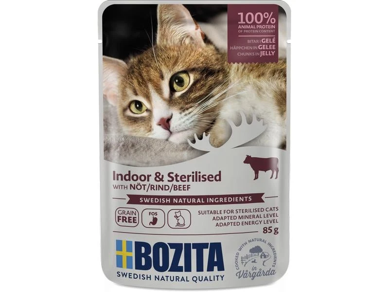 Bozita Nassfutter Pouch Häppchen in Gelée, Rind, 85 g 3 Bozita Nassfutter Pouch Häppchen in Gelée, Rind, 85 g