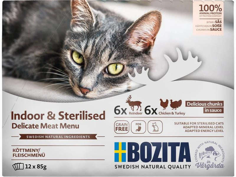 Bozita Nassfutter Pouch Häppchen in Sauce, Multibox, 12 x 85 g 4 Bozita Nassfutter Pouch Häppchen in Sauce, Multibox, 12 x 85 g – Bild 2