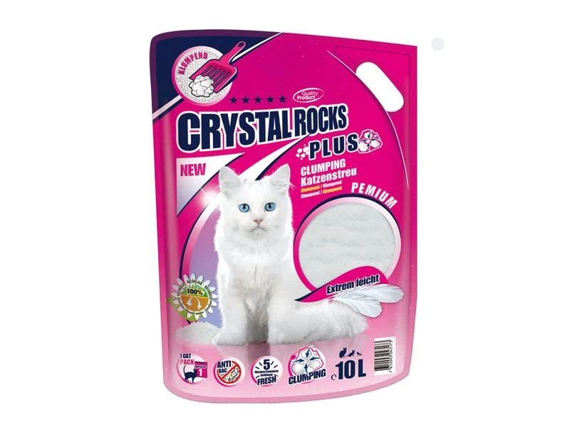 Crystal Rocks Katzenstreu Silikat Plus, 10 l, klumpend 3 Crystal Rocks Katzenstreu Silikat Plus, 10 l, klumpend
