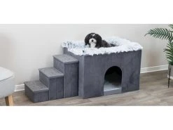 Trixie Katzenmöbel Höhle Harvey mit Treppe, Grau -Katzenwelt Verkaufsgeschäft 244969663 xxl