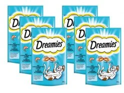 Dreamies Katzen-Snack mit Lachs, 6 x 60g