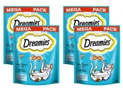 Dreamies Katzen-Snack mit Lachs, 4 x 180g