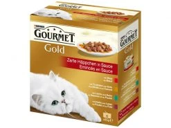 Purina Nassfutter Gourmet Gold Häppchen in Sauce, 8 x 85 g