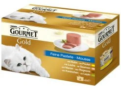 Purina Nassfutter Gourmet Gold Feine Pastete, 4 x 85 g