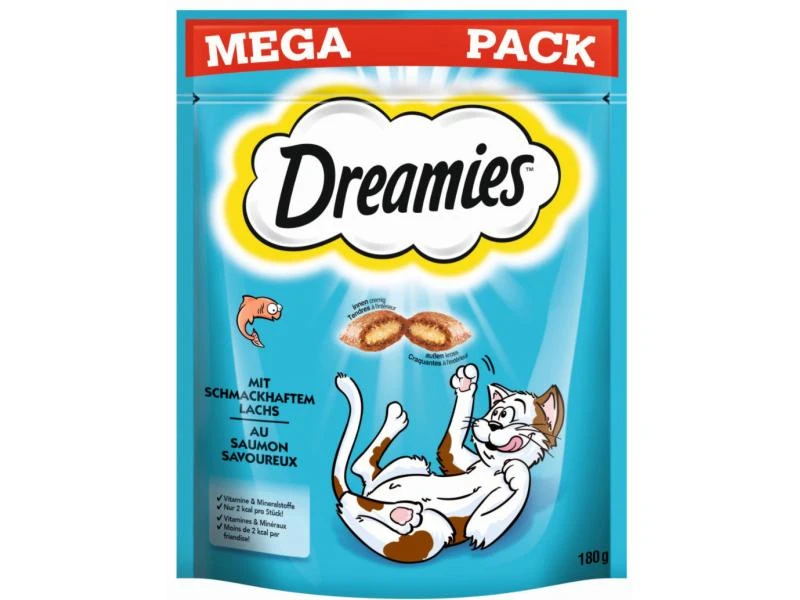 Dreamies Katzen-Snack mit Lachs, 4 x 180g 4 Dreamies Katzen-Snack mit Lachs, 4 x 180g – Bild 2