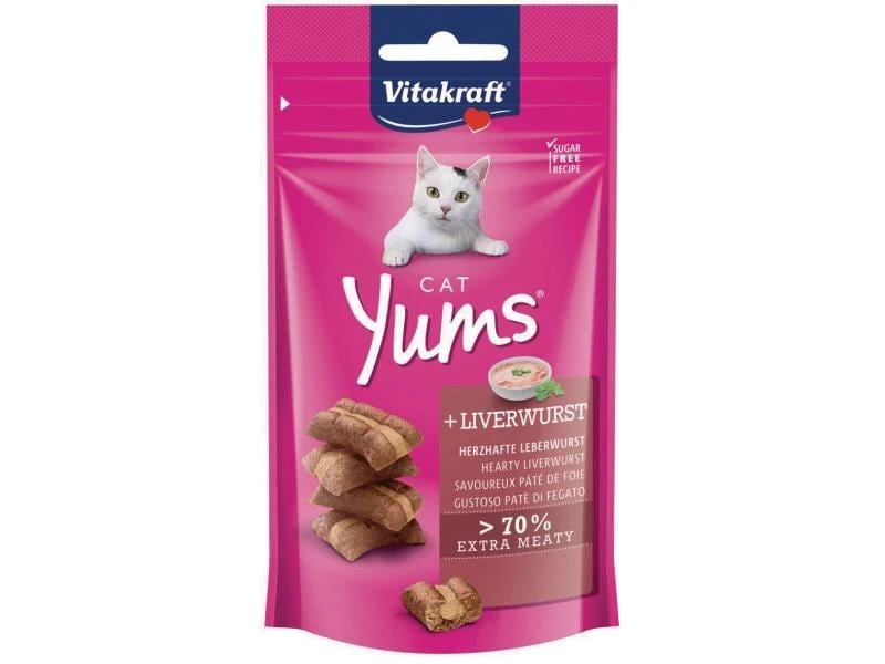 Vitakraft Katzen-Snack Cat Yums® Leberwurst 9 x 40 g 4 Vitakraft Katzen-Snack Cat Yums® Leberwurst 9 x 40 g – Bild 2