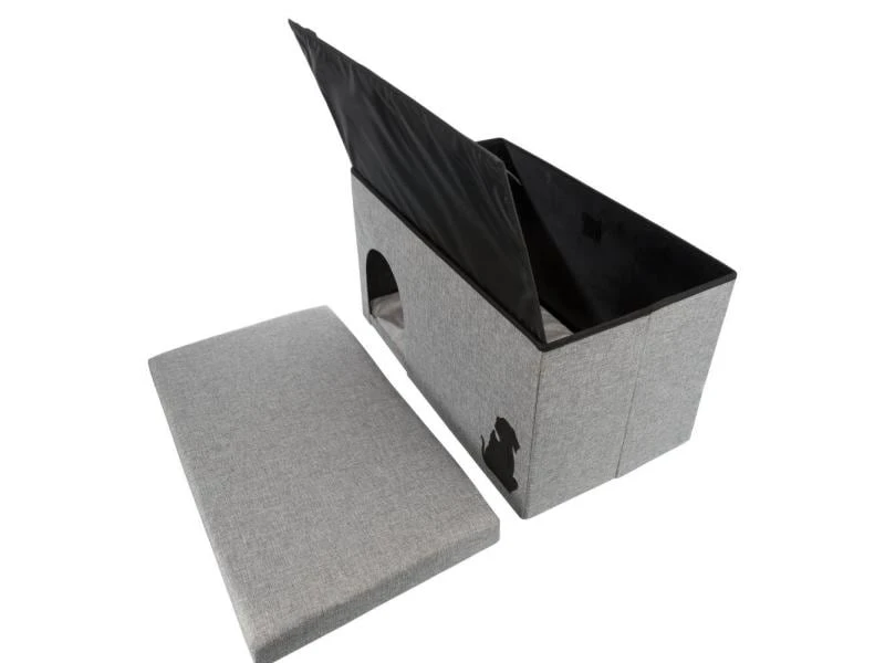 Trixie Kuschelhöhle Kimy Hellgrau 7 Trixie Kuschelhöhle Kimy Hellgrau – Bild 5