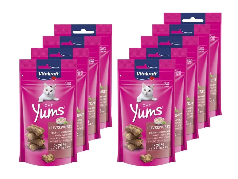 Vitakraft Katzen-Snack Cat Yums® Leberwurst 9 x 40 g 3 Vitakraft Katzen-Snack Cat Yums® Leberwurst 9 x 40 g