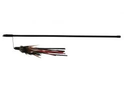 Trixie Katzen-Spielangel 50 cm mit Lederbändchen und Federn