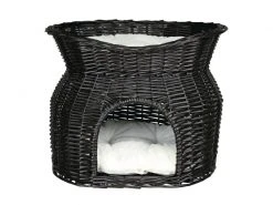Trixie Weidenkorb 54 x 43 x 37 cm mit Liegedach, Schwarz