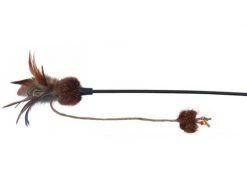 Trixie Katzen-Spielangel 54 cm mit Schmetterling, Ball und Federn